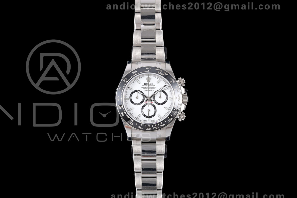 Daytona 126500 VSF 1:1 Best Edition 904L Steel White Dial on SS Braclet DD4131 Free Sprung